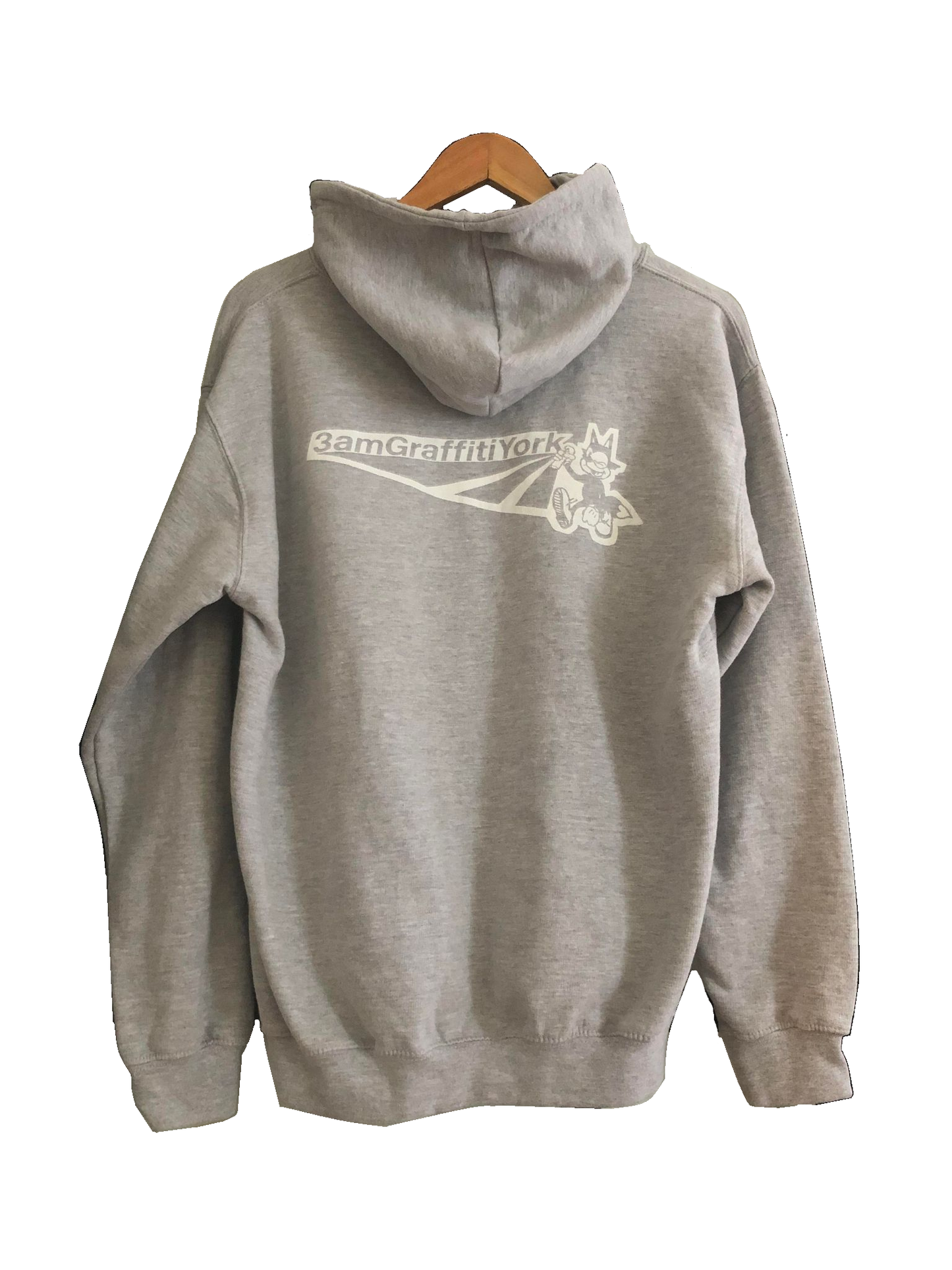 3am Hoodie Grey White Medium Weight