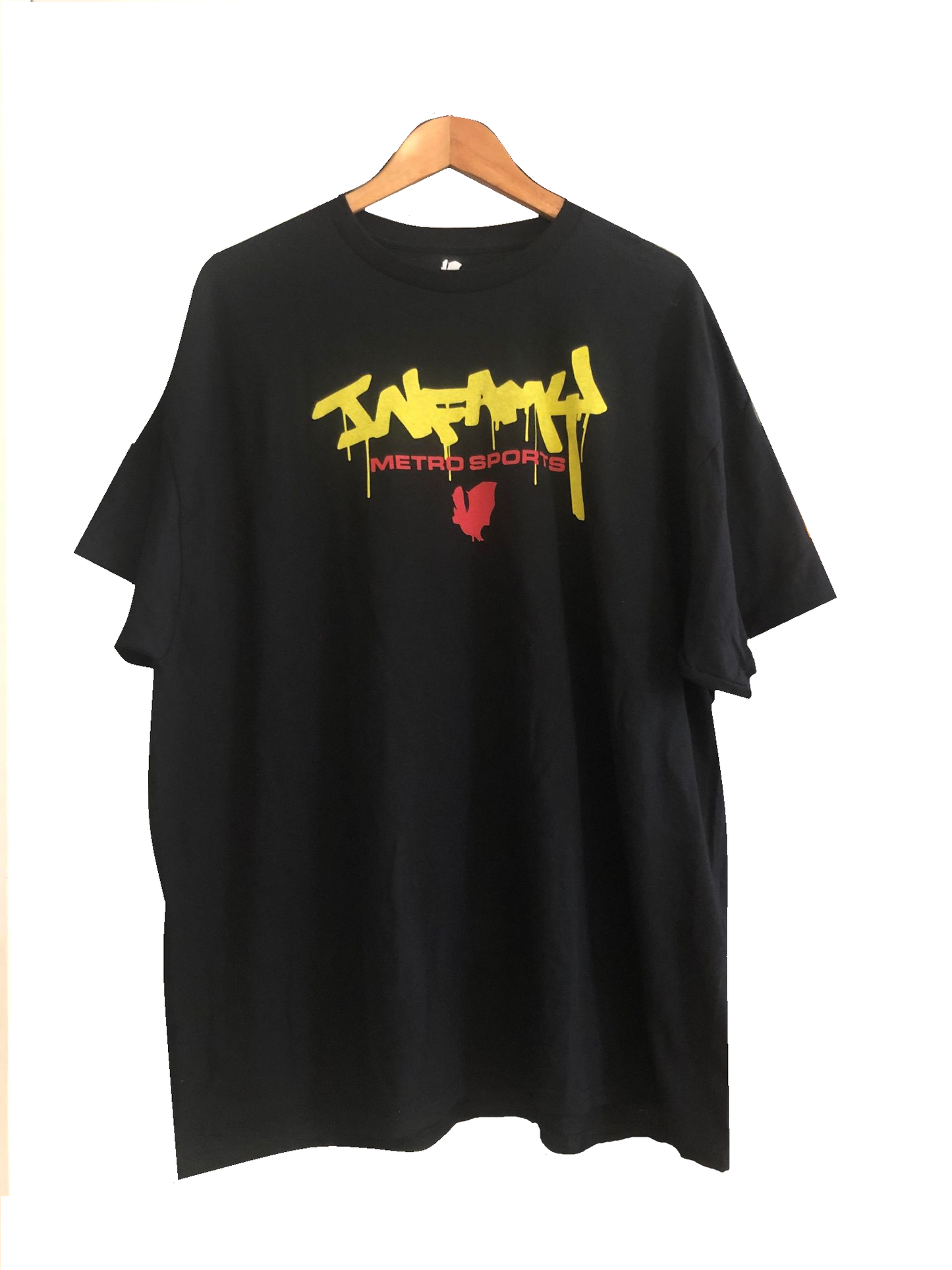 Infamy Metro Sports T-Shirt Black/Yellow/Red